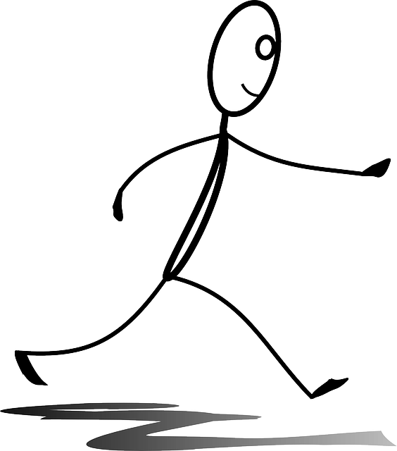 Clipart Walking Walking Fitness - Stick Figure Walking (564x640)