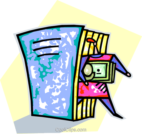 Walking Out Of A Bank With Money Royalty Free Vector - Walking Out Of A Bank With Money Royalty Free Vector (480x454)