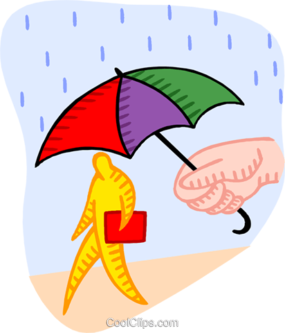 Human Form Walking Through The Rain Royalty Free Vector - Human Form Walking Through The Rain Royalty Free Vector (412x480)
