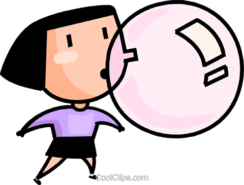 Clip Art Free Blowing Bubbles Clipart At Getdrawings - Eating Chewing Gum Clipart (480x365)