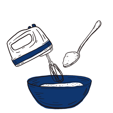 2) I Add Sugar Into The Bowl And Whip It With A Mixer - 2) I Add Sugar Into The Bowl And Whip It With A Mixer (490x490)