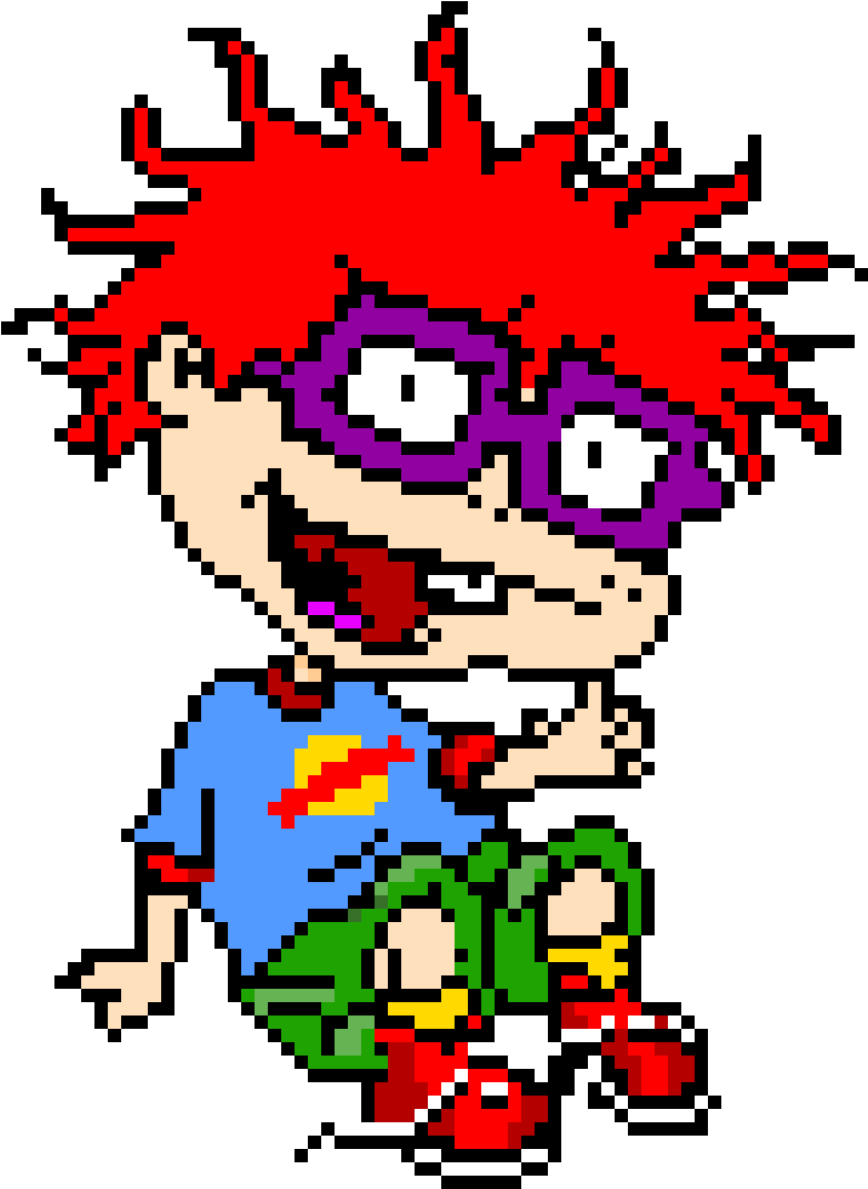 Chuckie Rugrats Clip Art - Hard Pixel Art Anime (1200x1200)