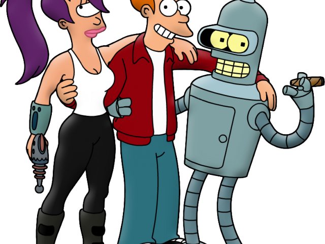 Futurama Clipart Science Fiction - Futurama Fry Leela And Bender (640x480)