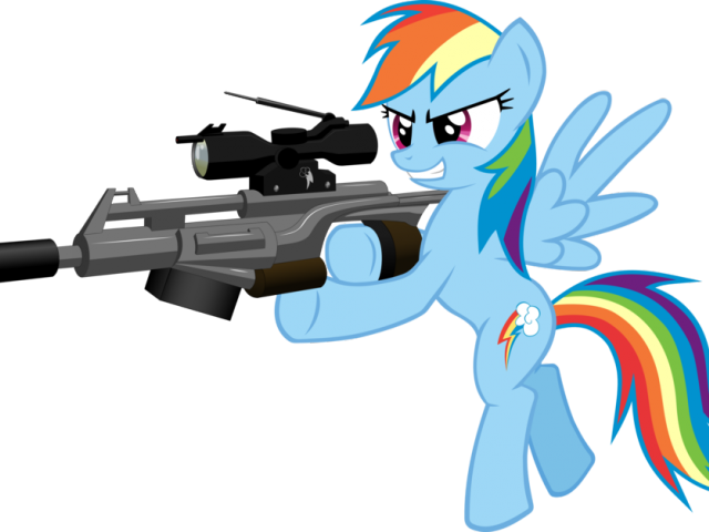 Science Fiction Clipart Transparent - Sniper Pony (640x480)