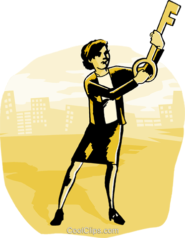 Key To Success Royalty Free Vector Clip Art Illustration - Illustration (373x480)
