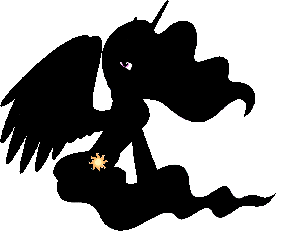 Princess Celestia Silhouette - My Little Pony Princess Silhouette (989x808)