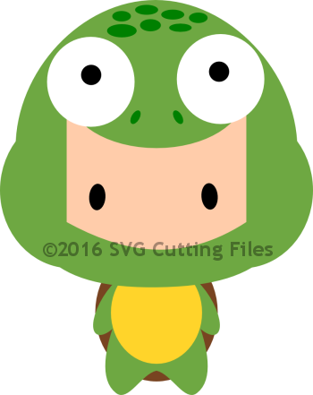 Chibi Dressed Turtle - Turtle (350x441)