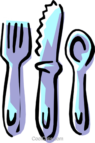 Knife, Fork, And Spoon Royalty Free Vector Clip Art - Meals And Memories: A Cookbook/memoir: Odyssey Project (317x480)