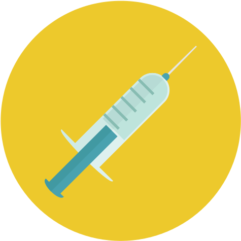 Blood Sample Collection At Your Location - Syringe Flat Icon Png (512x508)