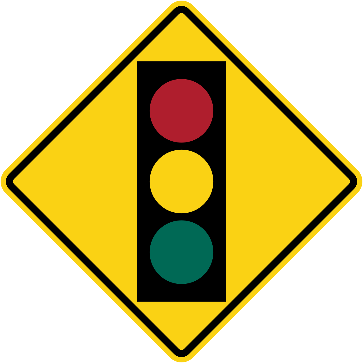 Bump Ahead Street Sign Clip Art - Traffic Light Sign Png (1200x1200)