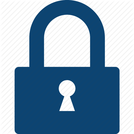 Padlock Clipart Password - Blue Lock Icon (512x512)