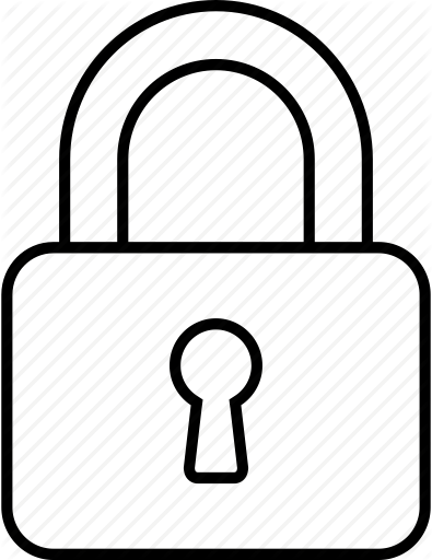 Padlock Clipart Padlock Clip Art - Line Art (395x512)