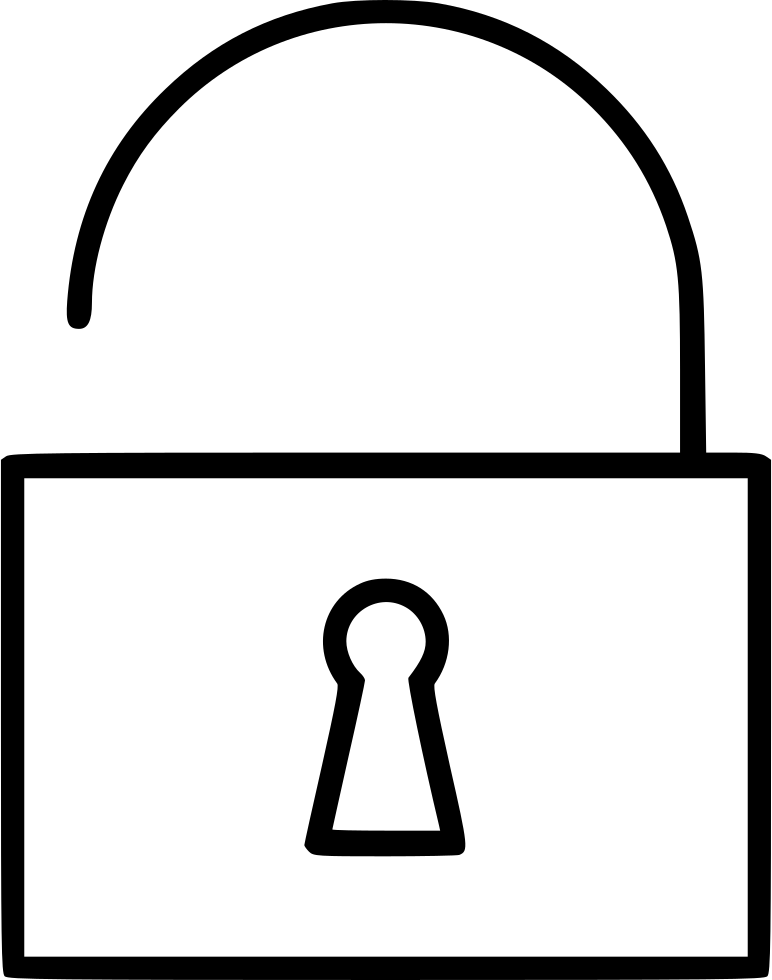 Padlock Drawing Lock - Lock And Key (772x980)