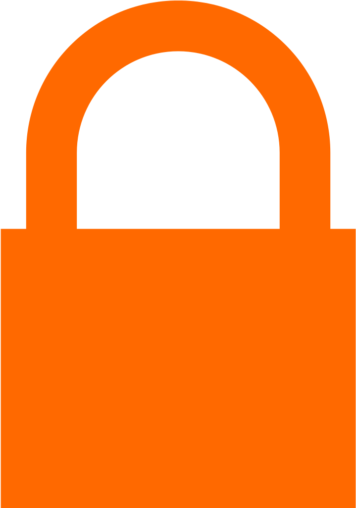 File - Orange Lock - Svg - Orange Lock Icon Png (1024x1024)