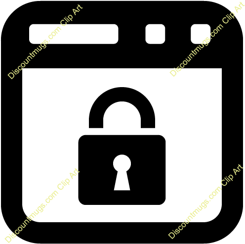 Padlock Clipart Padlock Line Font - Clip Art (500x500)