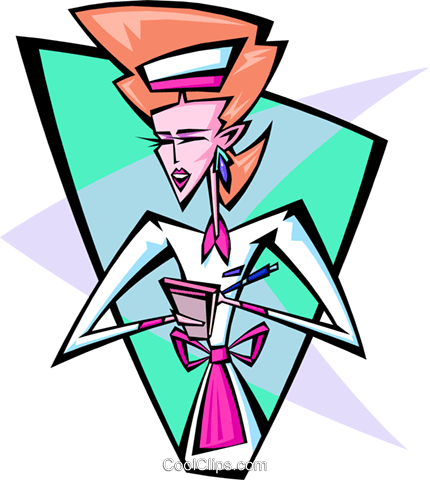 50's Waitress Abstract Royalty Free Vector Clip Art - 50's Waitress Abstract Royalty Free Vector Clip Art (430x480)