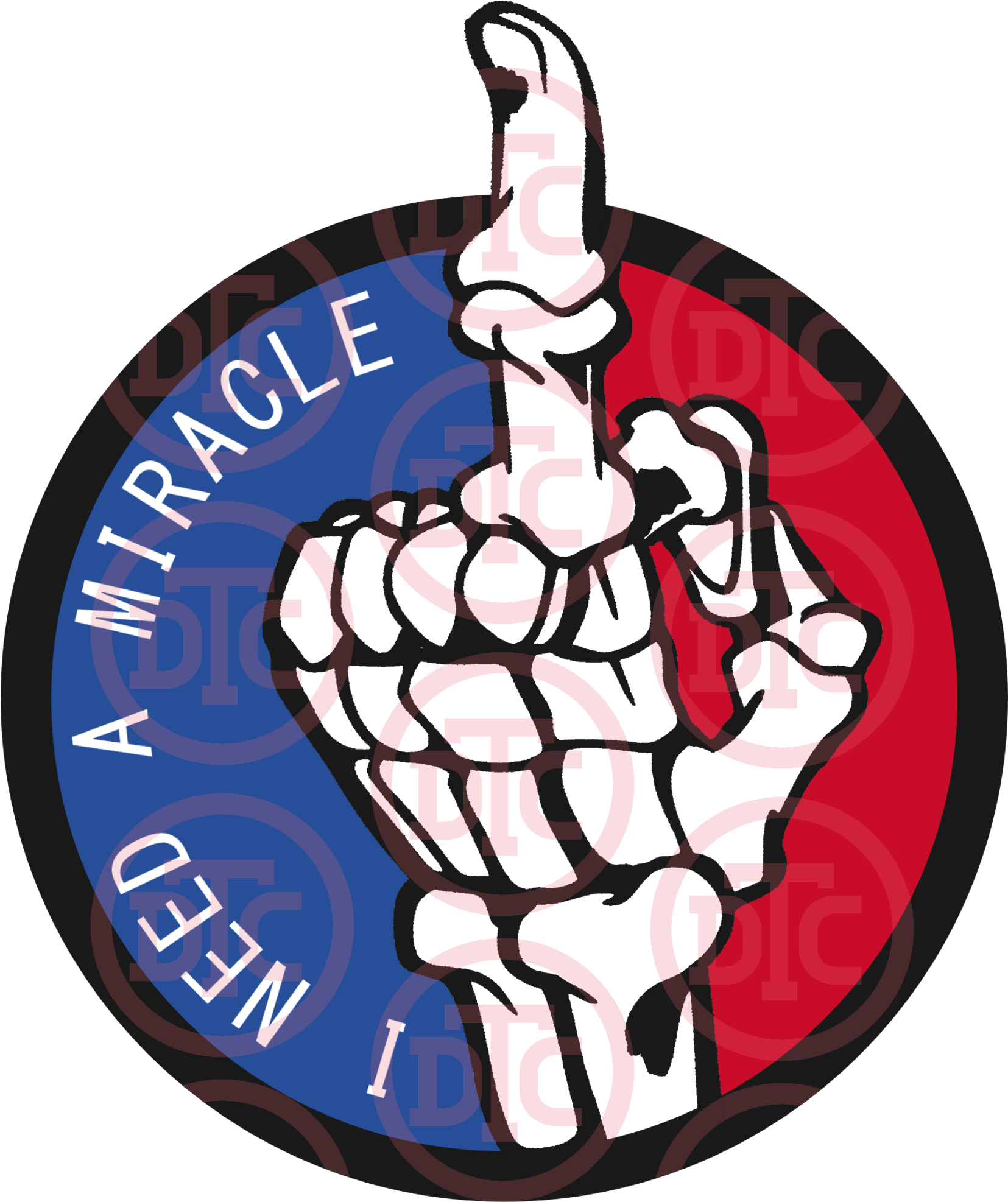 "i Need A Miracle" Graphic By Yours Truly Thinking - Middle Finger (2400x2400)