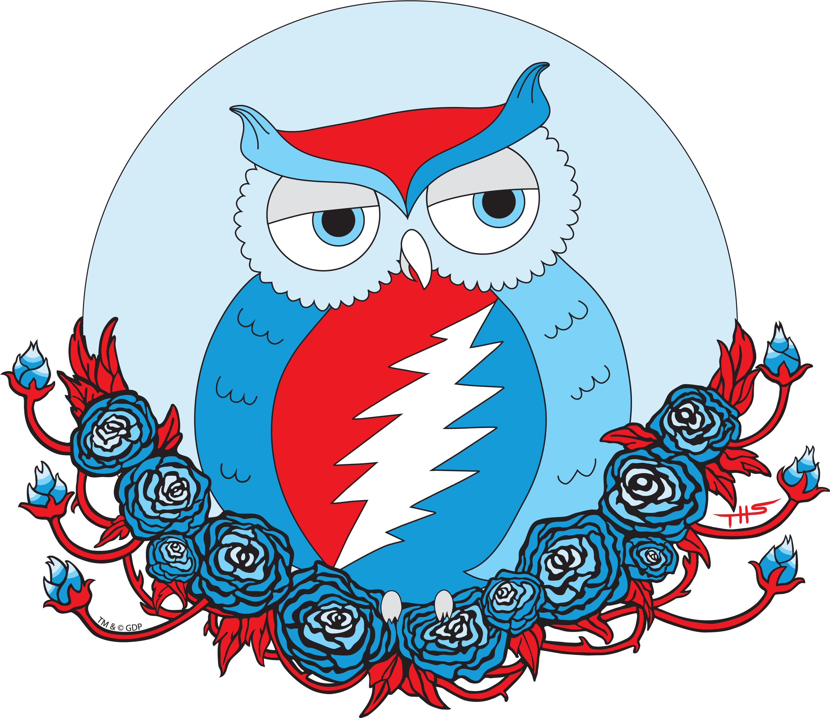 Owl Grateful Dead Shirt (2892x2892)