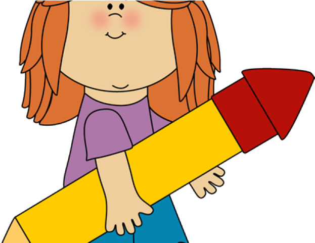 Child Clipart Pencil - Kid Write Png (640x480)
