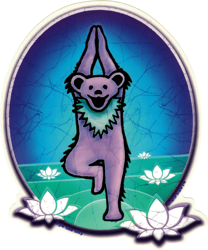 Grateful Dead Yoga Bear - Grateful Dead Yoga Bear (854x1000)