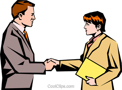 Man & Women Meeting Royalty Free Vector Clip Art Illustration - Cause Of Difference Bank Reconciliation Statement (480x353)