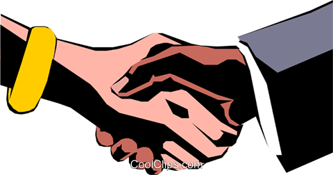 Hands Shaking Royalty Free Vector Clip Art Illustration - Illustration (480x252)