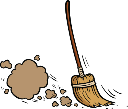 Hledá Se Zametač - Sweep The Floor Clipart (448x383)