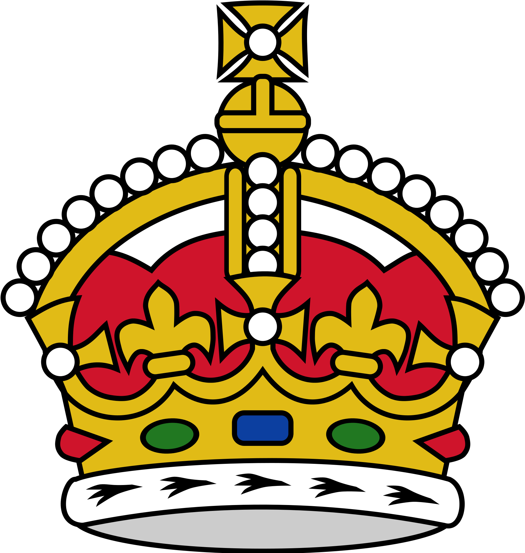 Crowns Clipart Tudor Crown - Queen Elizabeth 2nd Coat Of Arms (2000x1878)