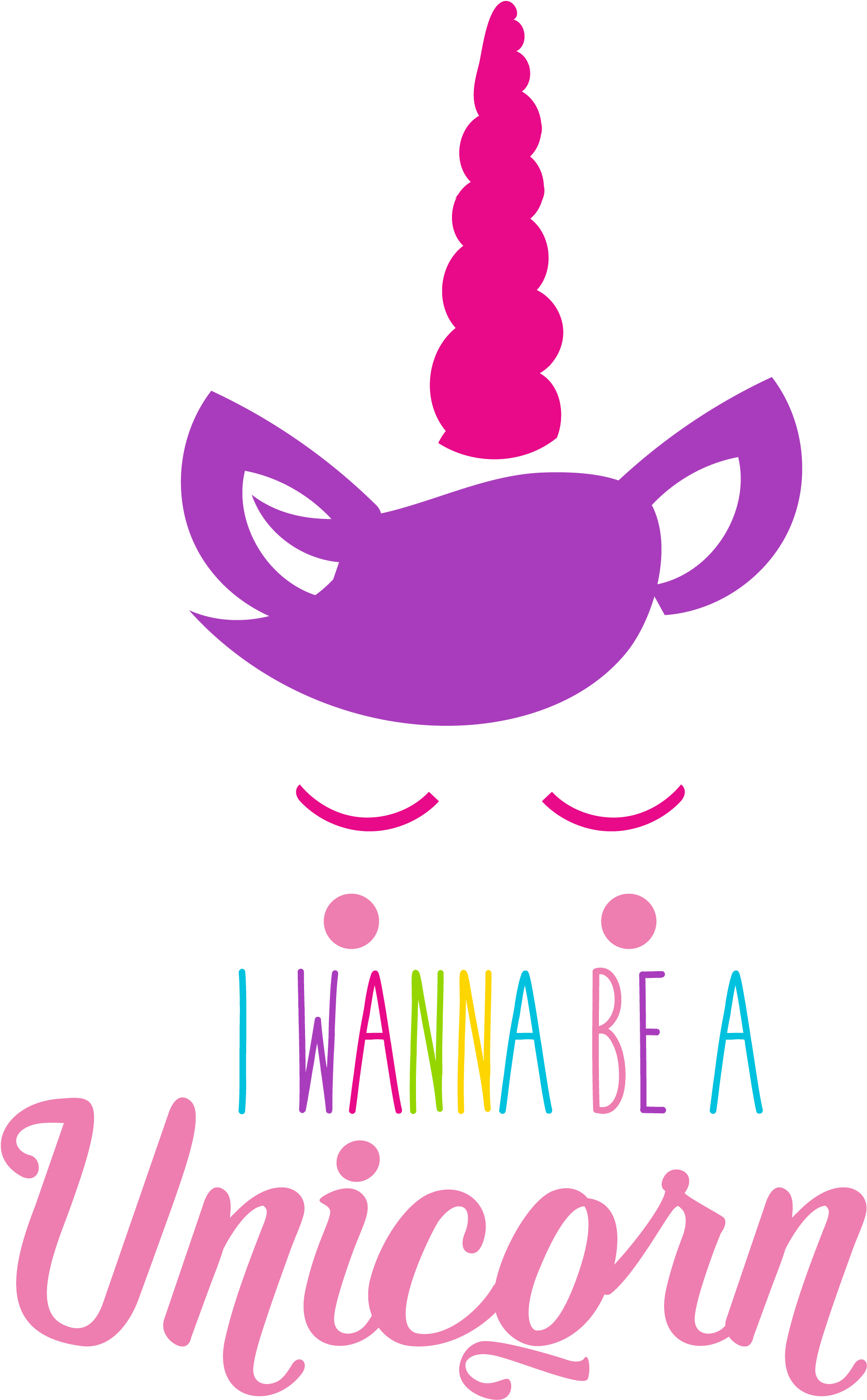 Wannabe Cutting Files Svg - Unicorn Pdf (2400x3000)