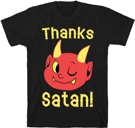 Thanks, Satan Mens T-shirt - T-shirt (484x484)