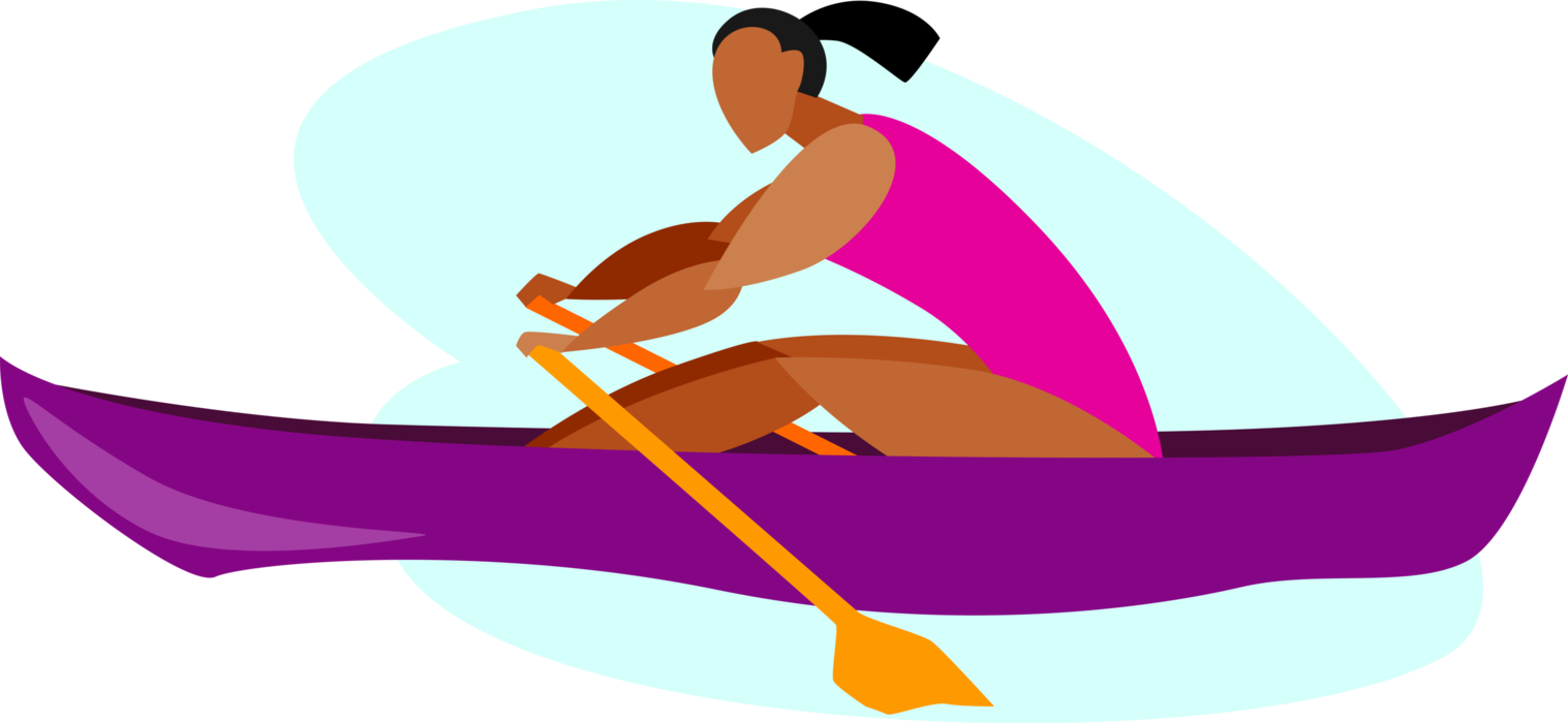 Clip Art Transparent Download Rower Rows With Oars - Rowing Clipart Free Women (1517x700)