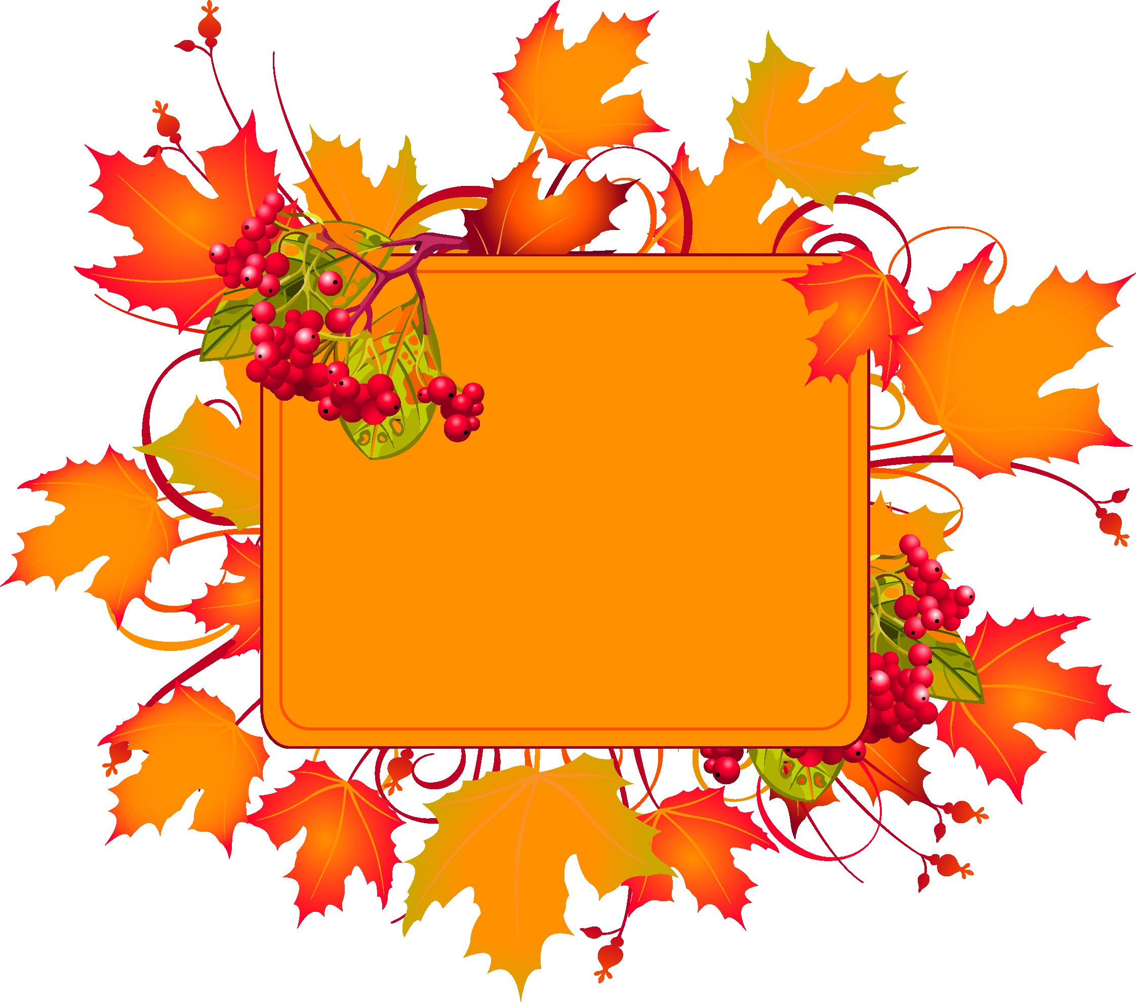 Autumn Drawing Clip Art - Autumn Frame Clipart (2244x1978)