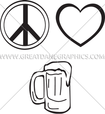 Peace Love Happiness - Portable Network Graphics (357x385)