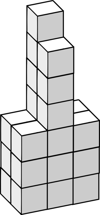 Cube Three-dimensional Space Jigsaw Puzzles Symmetry - Cube (350x750)