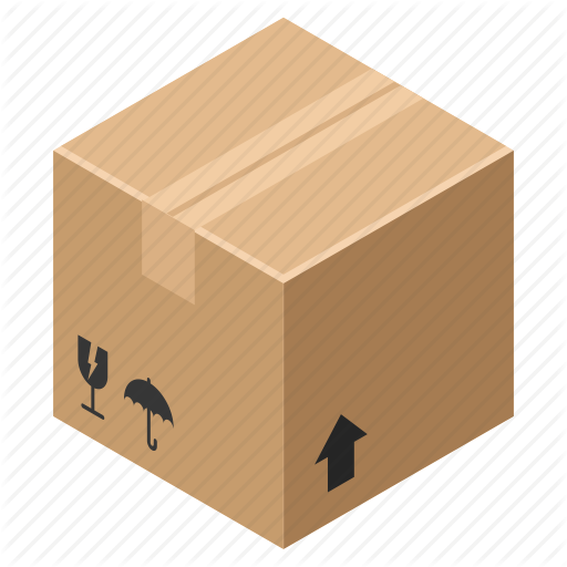 Clip Art Box, Cardboard, Carton, Delivery, Package, - Shipping Box Icon Png (512x512)