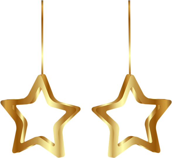 Free Clipart Pictures Svg Black And White - Christmas Star Ornaments Png (600x545)