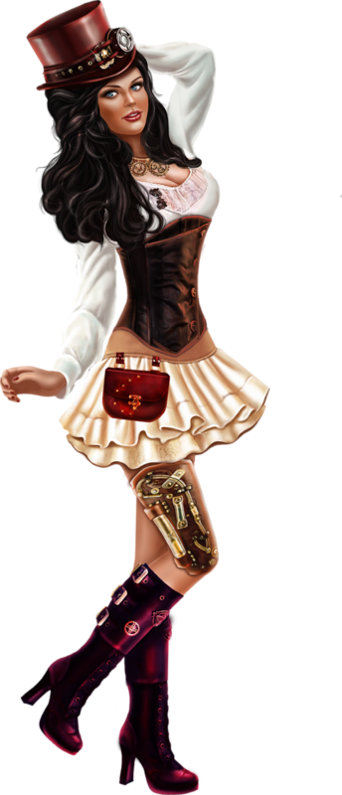 Tube, Clip Art, Steampunk, Steam Punk, Illustrations - Costume (342x795)