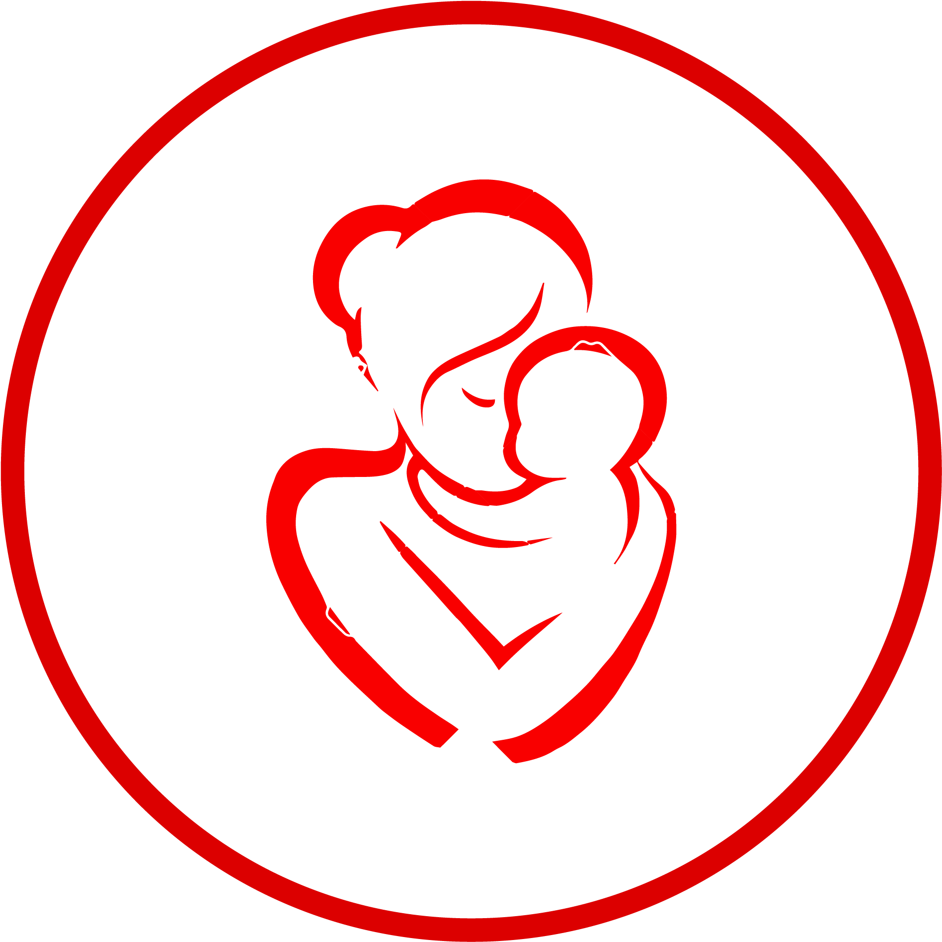 Prevention Of Mother To Child Transmission Of Hiv - Vector Image Mother Baby (2083x2083)