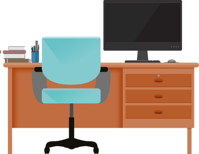 Computer Desk Images Hq Image Free Png - Mesa De Computador Png (400x310)