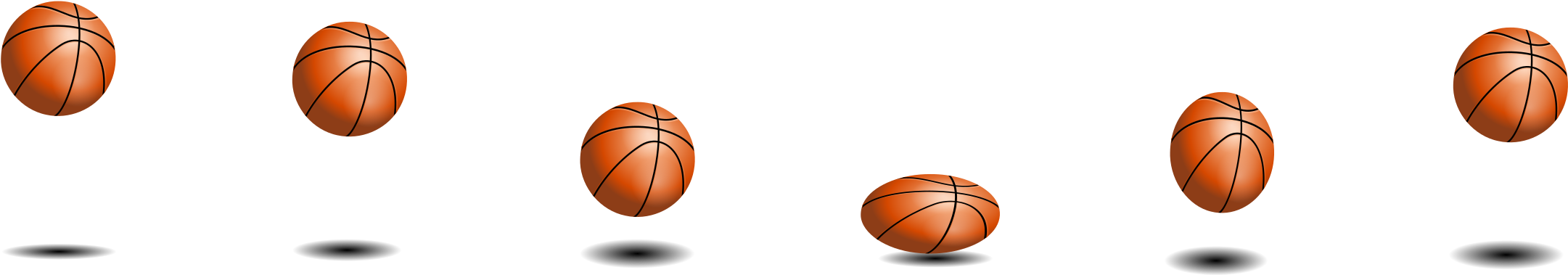 28 Collection Of Bouncing Basketball Clipart - Bouncing Ball Sprite Sheet (2400x400)