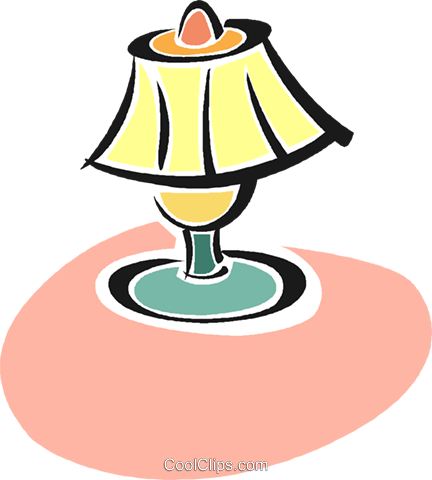 Table Lamp Royalty Free Vector Clip Art Illustration - Illustration (432x480)