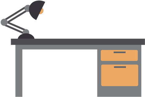 Free Stock Office Lamp Icon Transparent Png Svg - Office Table Vector Png (512x512)