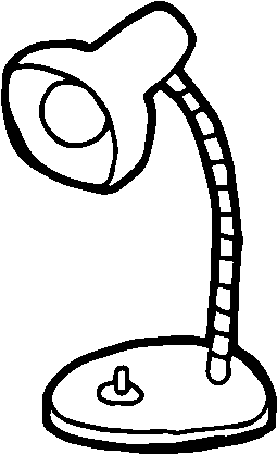 Small Desk Light Coloring Page - Lampara De Escritorio Para Dibujo (600x470)