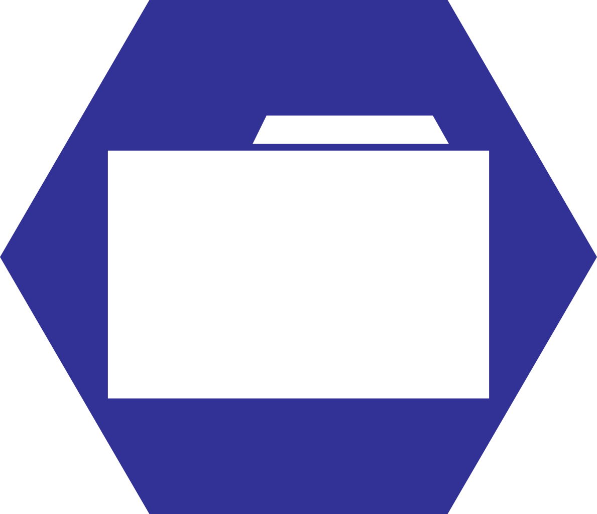 Folder Hexagonal Icon - Hexagon Folder Icon (1189x1024)