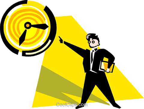 Holding A File Folder Pointing At The Clock Royalty - Reinforcement (480x363)