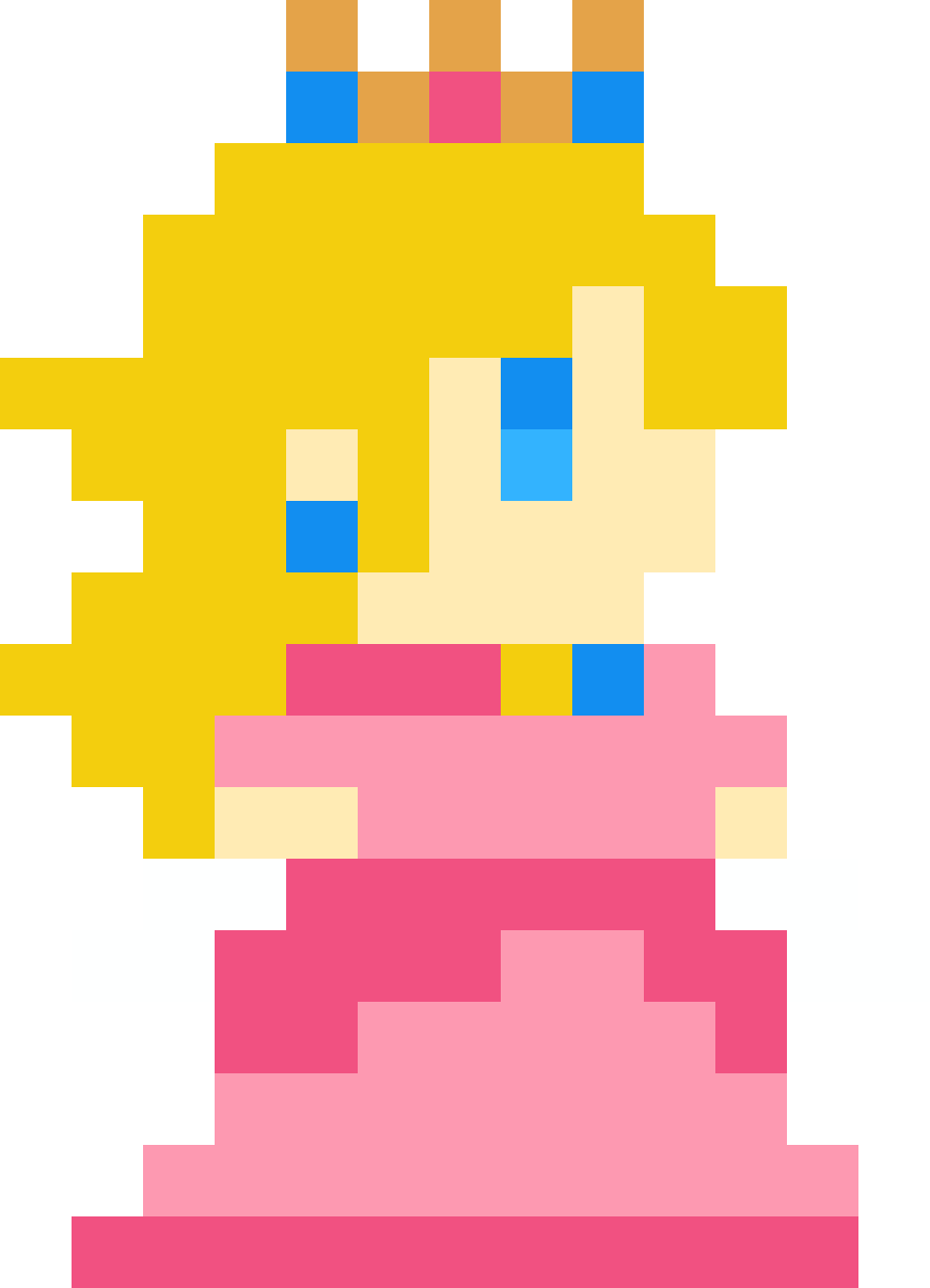 Super Mario Clipart Mystery Number - Super Mario Peach Pixel (910x1260)