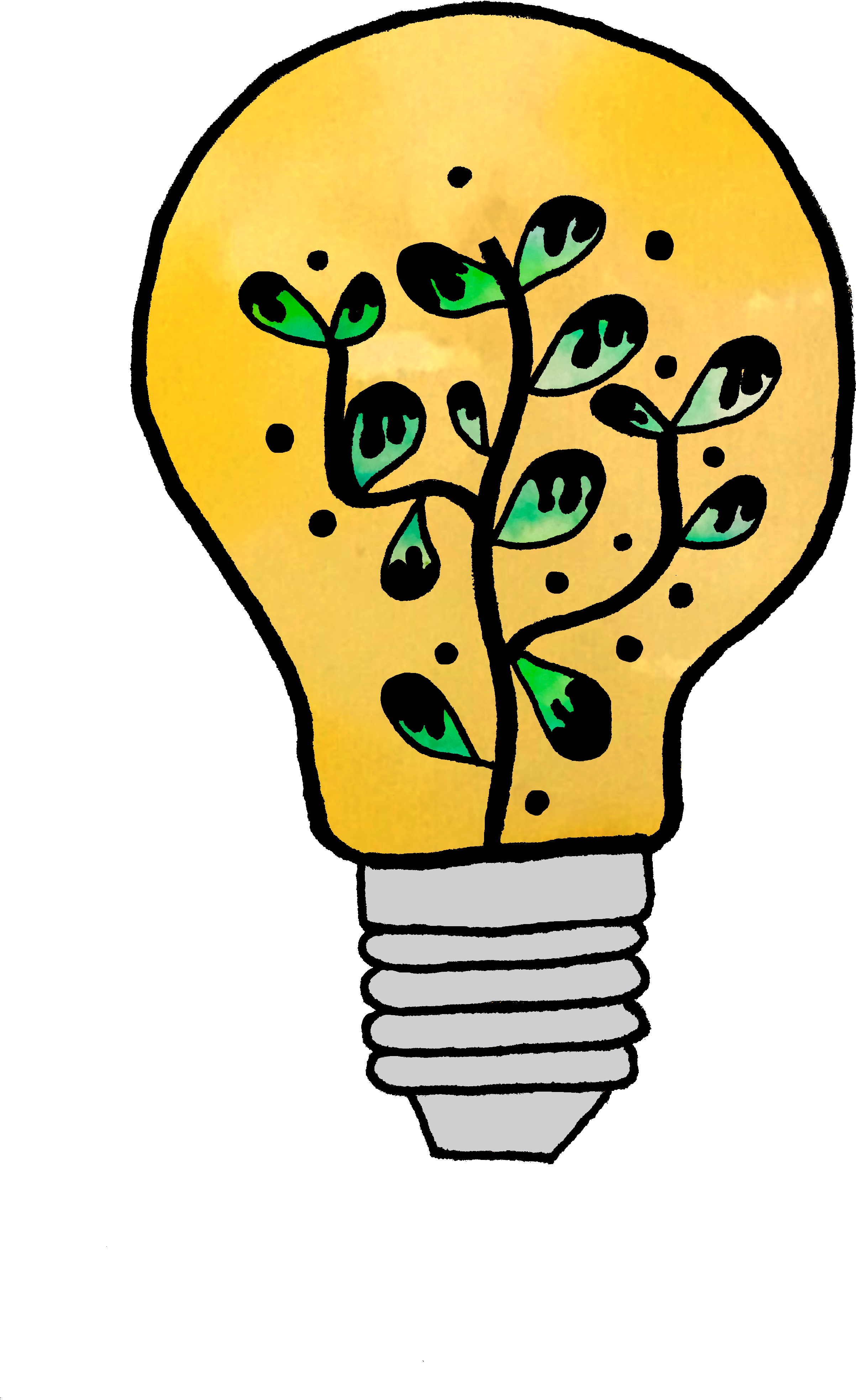 Hippie Plant Lightbulb - Art (3024x4032)