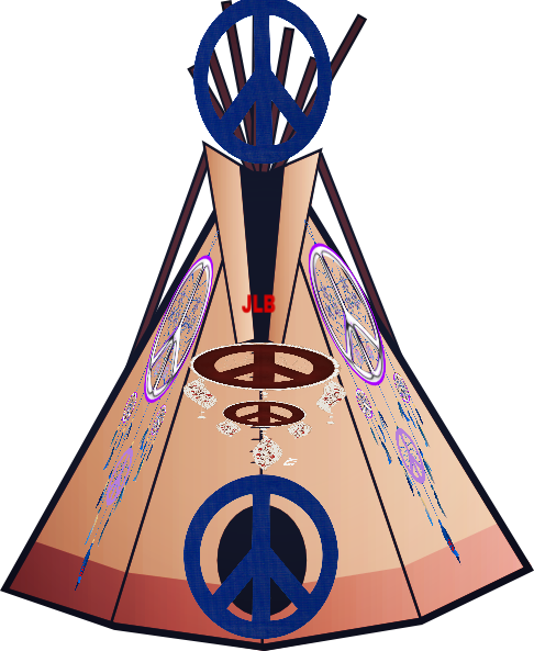 ☮⛺ /jlb - Teepee Clip Art (486x593)