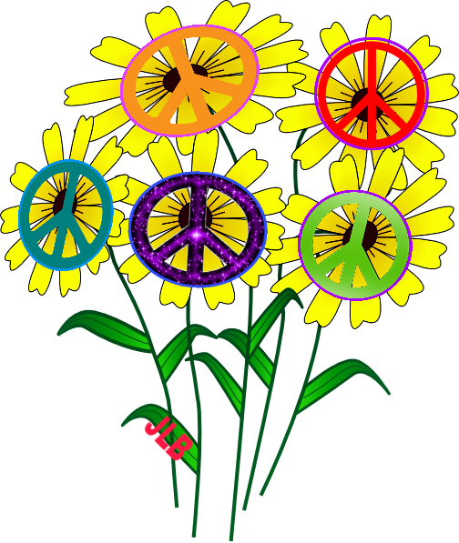 Peace Flower Power Peace Groovy Pinterest Peace And - Mother's Day Daisies Tile Coaster (504x597)