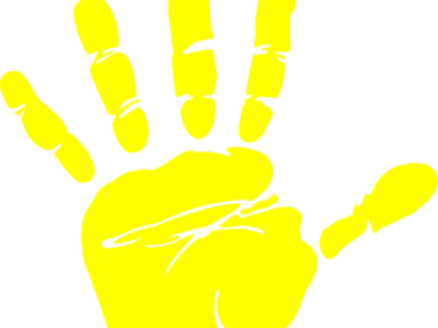 Handprint Clipart Childhood Cancer - Hand Waving Goodbye Animation (640x480)